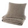Coussin en velours piqué gris 60 x 60 cm